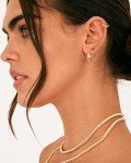 Rose Gold 18K Gold Vermeil Huggie Ear Cuff Earrings