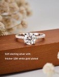 3CT Moissanite Engagement and Wedding Ring Set
