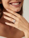 EAMTI 1.5CT Sterling Silver Oval CZ Bridal Set