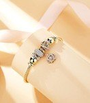 14K Gold Plated Women's Charm Bracelet - Crown