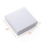 96 Pack White Jewelry Gift Boxes 3.5x3.5 Inches