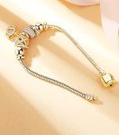 14K Gold Plated Women's Charm Bracelet - Crown