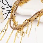 Elegant Gold Layered Necklaces with Sun and Moon Pendant