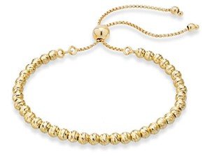 Adjustable Diamond-Cut Bolo Bead Bracelet for Women