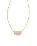 Kendra Scott Elisa Short Pendant Necklace - Pink Drusy