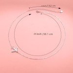 Airplane Sideways Choker Necklace in Sterling Silver