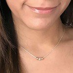 Tri-Tone Layered Necklace for Women with Adjustable Length