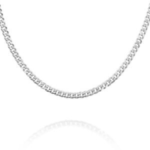 Italian 925 Silver & 22K Gold Curb Link Necklace