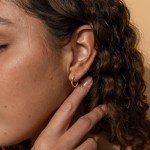 14K Gold Huggie Hoop Earrings for Her