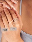 Moissanite Eternity Band Ring in Sterling Silver