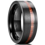 King Will 8mm Black Tungsten Wedding Ring