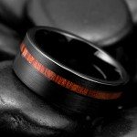 King Will 8mm Black Tungsten Wedding Ring