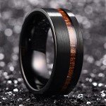 King Will 8mm Black Tungsten Wedding Ring