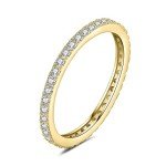Moissanite Half Eternity Wedding Band in Gold/Silver