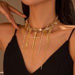 Elegant Gold Layered Necklaces with Sun and Moon Pendant