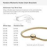 PANDORA Gold Moments Snake Chain Bracelet for Women