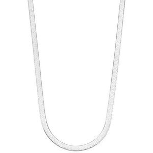 Miabella 4.5mm Sterling Silver Herringbone Chain Necklace