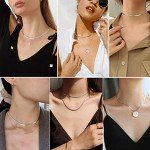 Silver Herringbone Flat Chain Choker Necklace