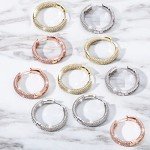Iced Out 14K Gold Plated Hoop Earrings