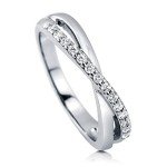 BERRICLE Sterling Silver Infinity Criss Cross Ring