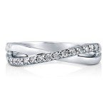 BERRICLE Sterling Silver Infinity Criss Cross Ring
