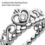 PANDORA Princess Tiara Crown Sterling Silver Ring