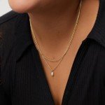 Gold Layered Tate Necklace Set with Pearls
