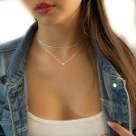 Sterling Silver Heart Layered Necklace Set