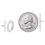 14K White Gold Diamond Two-Row Ear Cuff Earring