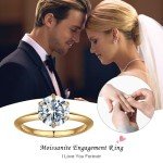 Stunning 2ct Moissanite Promise Ring for Women