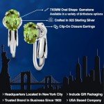 Sterling Silver Birthstone Clip-On Drop Earrings