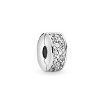 PANDORA Clear Pavé Clip Charm for Bracelets