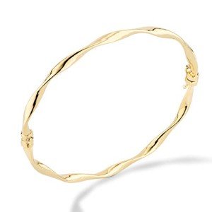 Miabella 18K Gold Over Sterling Silver Bangle