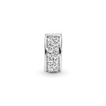 PANDORA Clear Pavé Clip Charm for Bracelets
