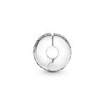 PANDORA Clear Pavé Clip Charm for Bracelets