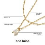 Gold Layered Tate Necklace Set with Pearls