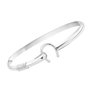 Sterling Silver Horseshoe Bangle Cuff Bracelet 7.5