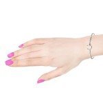 Sterling Silver Horseshoe Bangle Cuff Bracelet 7.5