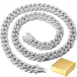 Men's 14MM Gold Iced Cuban Link Necklace