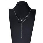 Layered Star Bead Necklace in S925 Silver