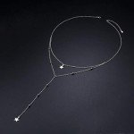 Layered Star Bead Necklace in S925 Silver