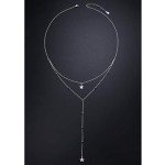 Layered Star Bead Necklace in S925 Silver