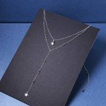 Layered Star Bead Necklace in S925 Silver