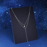 Layered Star Bead Necklace in S925 Silver
