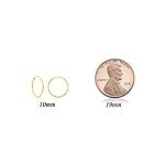 14k Yellow Gold Round Endless Hoop Earrings