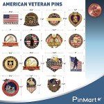 Veteran Patriotic Gold Plated Lapel Pin Set