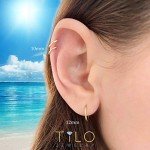 14k Yellow Gold Round Endless Hoop Earrings