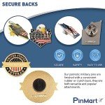 Veteran Patriotic Gold Plated Lapel Pin Set
