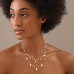 Italian Design Multi-Row Disc Layered Necklace