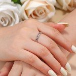 Sterling Silver Stackable Moissanite Wedding Rings